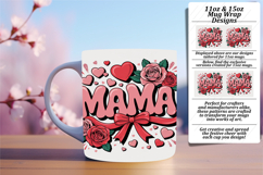 Joyful 15oz Mug Wrap Png Artwork , Mama Product Image 1