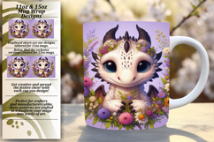 Vivid 15oz Mug Wrap Png Template , Dragon Product Image 1