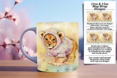 Vibrant 15oz Mug Wrap Png Template , Animals Product Image 1