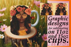 Summer Vibes: Watercolor Mug Design Melanin Edition Product Image 1
