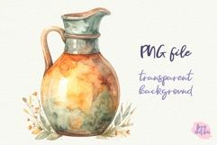 Ceramic Milk Jug Clipart Sublimation Baking PNG Product Image 1