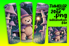 ARTISTIC 20oz Tumbler Wrap for Custom Gifts , Cute Bear Product Image 1