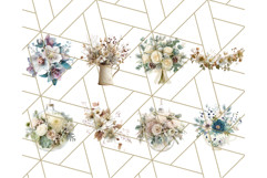 Whimsy Winter Florals Clipart PNG, Christmas Png Clipart Product Image 9