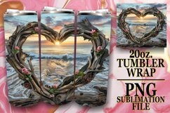 Heartfelt Horizons: 20oz Heart Frame Sublimation Product Image 1