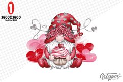 Valentine Gnome Sublimation Clipart - High Quality Design Product Image 5