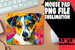 Playful Colorful Dog Mouse Pad Sublimation PNG Product Image 1