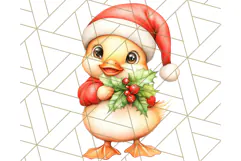 Vintage Christmas Clipart PNG, Cute Animals Holiday Elements Product Image 5