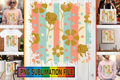 Timeless TSHIRT Gift Ideas PNG, Gold Flower Product Image 1