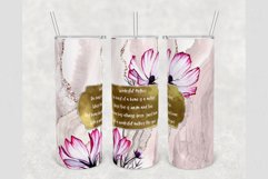 Mom quote Pink Marble Floral 20oz tumbler sublimation design Product Image 1