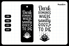 Dark Romance Bookmark Saying SVG | Where Sanity Goes To Die Product Image 3