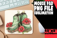 Blossoming Flowered Mousepad Sublimation PNG Product Image 1