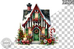 Christmas House Sublimation - Clipart PNG Design Product Image 1
