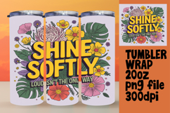 VIVID 20oz Tumbler Wrap for Creative Ideas , Flower Quote Product Image 1