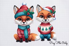 Woodland Christmas Animals Cliparts PNG Product Image 1