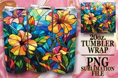 Stained Glass Tree Wrap 20oz Tumbler Colorful Design Product Image 1