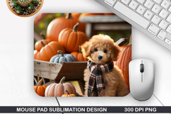Halloween Dog Mouse Pad Sublimation, Halloween Mouse Pad PNG Product Image 1
