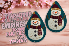 Elegant Teardrop Design PNG for Crafting , Snowman Product Image 1