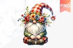 Floral Gnome Sublimation - Clipart PNG Bundle Product Image 3