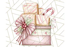 Christmas Sweet Shoppe Clipart PNG, Pastel Bakery Art Product Image 5