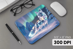 Winter Wonderland Snowflake PNG, Icy Tree Mouse Pad Design Product Image 1