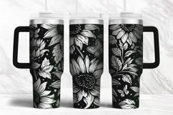 40oz Tumbler laser svg wrap|Sunflowers and Butterflies Product Image 1