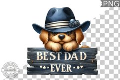 Best Dad Ever Sublimation - Father&#039;s Day Dog Clipart Design Product Image 1