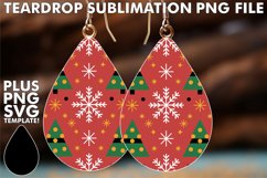 Stylish Teardrop Earrings Art, Christmas Product Image 1