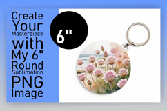 Stylish Circle Design for Keychains , Flowers Product Image 1