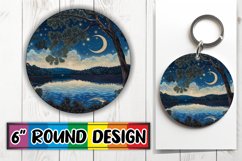 Vibrant Keychain Beauty Round Design PNG Product Image 1