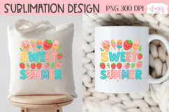 Sweet Summer T-shirt sublimation design, Strawberry shirt Product Image 5