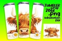 Adorable Peekaboo Cow Tumbler Wrap - Sublimation Product Image 1