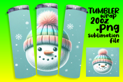 High-Quality Tumbler PNG , Snowman Product Image 1