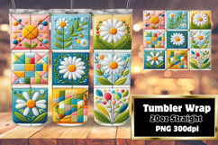 HIGH-QUALITY 20oz Tumbler PNG , Patchwork Product Image 1