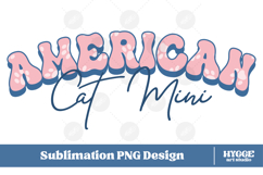 American Cat Mini 4th of July USA Paw DTF PNG Sublimation Product Image 1