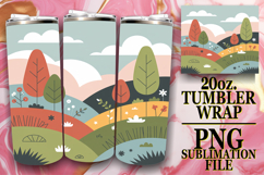 Sublimation Delight 20oz tumbler wrap, Spring Product Image 1