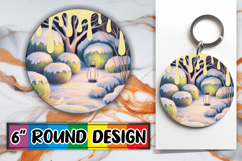 Blissful Circle Ornaments PNG, Winter Product Image 1