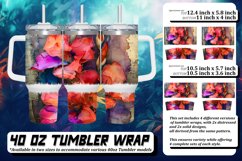 Vibrant Petals: Watercolor Sublimation Pattern 40oz Product Image 1