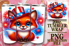 RADIANT LOVE 20oz TUMBLER WRAP, USA Animals Product Image 1