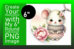 Stylish Circle PNG Sublimation Design , Cute Animals Product Image 1