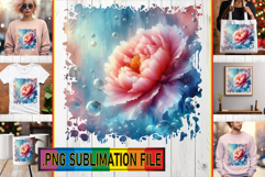 Elegant TSHIRT Gift Ideas PNG, 3D Flower Product Image 1