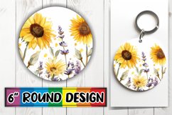 Floral Fantasy Design Circle - Sublimation Elegance Round Product Image 1
