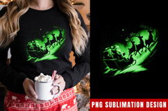 Santa Sleigh PNG, Christmas Holiday Sublimation PNG Product Image 1