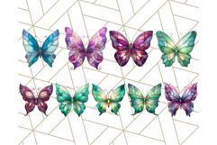 Stained Glass Butterfly PNG Colorful Clipart for Sublimation Product Image 5