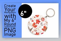 Harvest Watercolor Round Design for Fall Season Keychain Product Image 1
