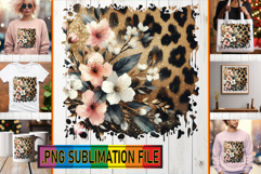 Playful PNG TSHIRT Magic, Leopard Prints Product Image 1