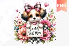 World's best mom Sublimation - Mother's Day Clipart PNG Product Image 1