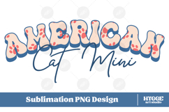 American Cat Mini 4th of July USA Paw DTF PNG Sublimation Product Image 1