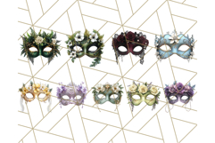 Vintage Garden Masquerade Floral Eye Mask PNG Clipart Product Image 5