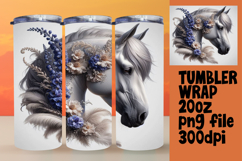 Unique 20oz Gift Tumbler Template , Horse Product Image 1