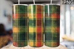 Green Christmas Plaid Tumbler Wrap - High Quality 300 Dpi Product Image 1